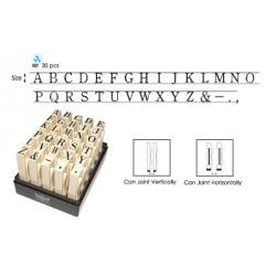 Dấu ráp chữ Toyoda No.2 Multi Joint Alphabet 6mm Rubber Stamp