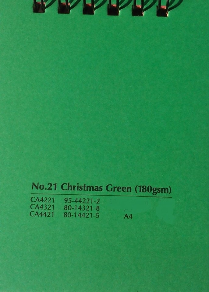 Giấy màu xanh lá đậm A4 dày 180gsm Christmas Green Malaysia, CA4421