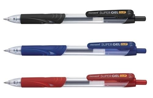 Bút gel MonAmi Super Gel Clip 0.5mm Gel Ink Pens