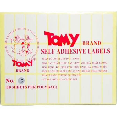 Nhãn dán Tomy số No.107 Self Adhesive Lables