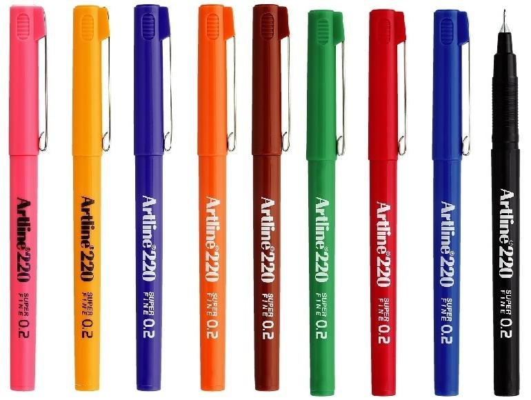Bút lông kim Artline EK-220 Super Fine Pen, 0.2mm