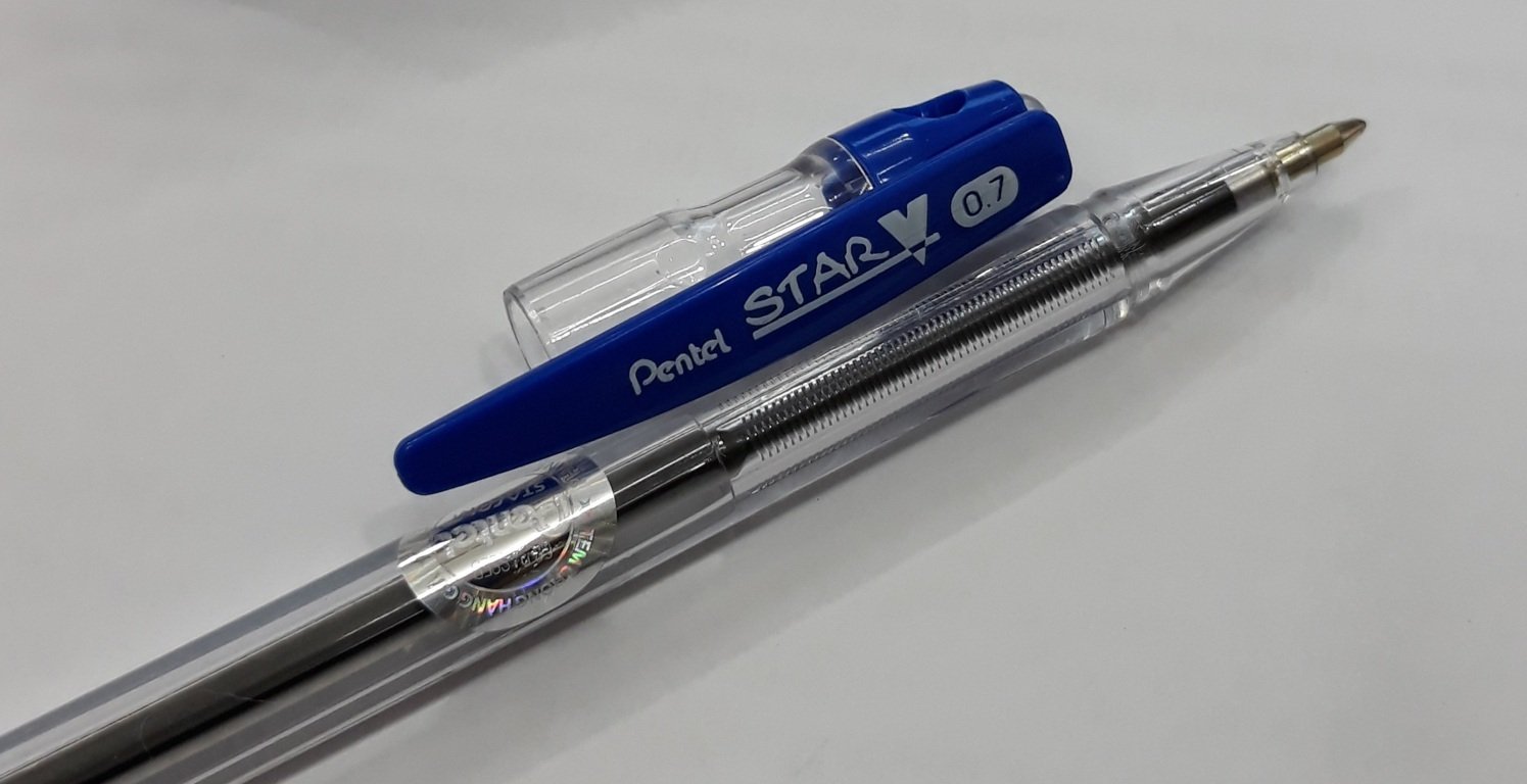 BÉ BÌNH|Bút bi đậy nắp Pentel Star V Ball Point pen BK66 0.7mm