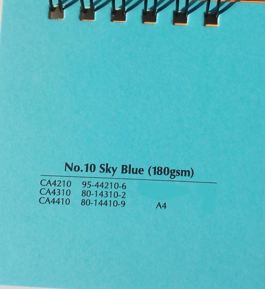 Giấy màu xanh biển A4 dày 180gsm Sky Blue Paper Malaysia, CA4410