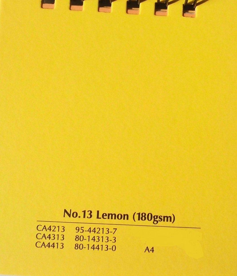 Giấy màu vàng chanh A4 dày 180gsm Lemon Paper Malaysia, CA4413