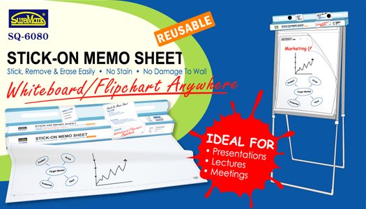 Bảng tự dính di động Suremark  - STICK-ON MEMO SHEET SQ-6080