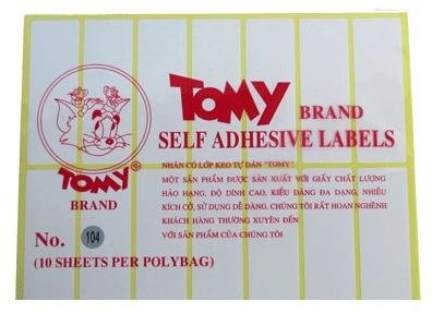 Nhãn Tomy số 104 Self Adhesive Lables