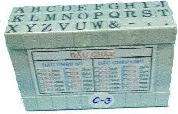 Dấu chữ ghép C-3 Rubber Character Sets Stamp