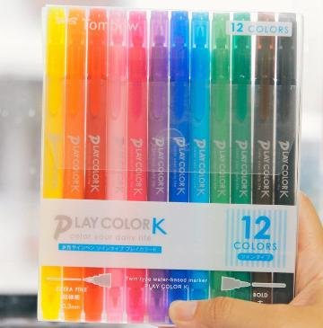 Bút vẽ trang trí 2 đầu Tombow PLAY COLOR K - Bộ 12 màu GCF-011