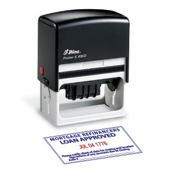 Dấu Shiny có mực sẵn S830D có nội dung lớn và ngày tháng năm Self-Inking Stamp