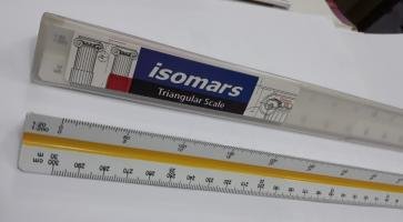 Thước tỷ lệ - thước 3 cạnh Isomars Triangular Scale Ruler, 802020