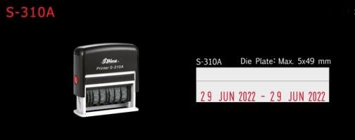 Dấu Shiny S310A có 2 ngày tháng năm và nội dung 1 dòng