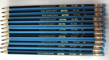 Bút chì gỗ có gôm 2B Batos Pencil PC-B02