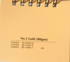 Giấy màu vàng đồng A4 dày 180gsm Gold Paper Malaysia, CA4403
