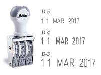 Dấu Shiny ngày tháng năm (Date stamp) 3,4,5mm tiếng Anh