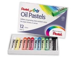 Phấn dầu Pentel Arts Oil Pastels PHN-12, 12 Color Set